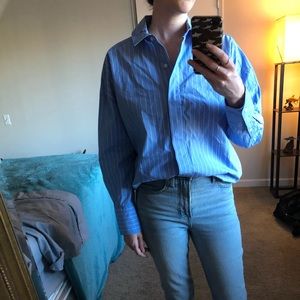 Everlane oversized button up shirt.
